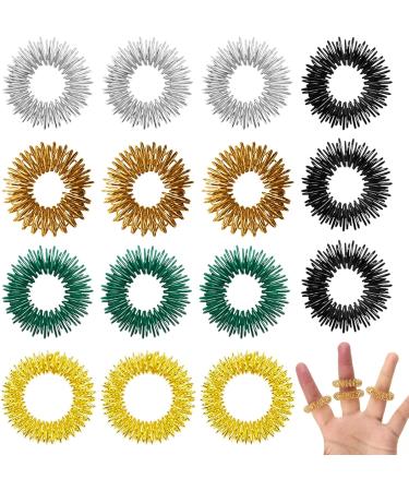 Jiakalamo 15-Part Finger Massage Zappel Toy - Acupressure Ring for Stress Relief & Relaxation | Portable for All Ages | 4 Colors 3 Pieces - Buy Online on GoSupps.com