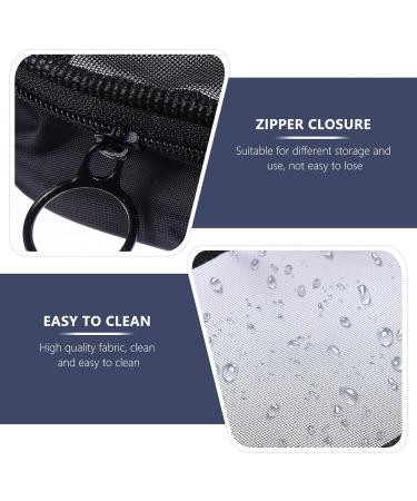 Beaupretty 6 StK Small Mesh Make-Up Bag - Portable Cosmetic Storage with Zip Pocket - Set of 3 Black - Perfect for International Shipping - Buy Online on GoSupps.com