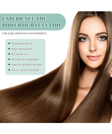 Nadiaen Batana Oil For Hair Growth Raw Batana Oil 100% Pure Unrefined Hair Mask Natural Organic Botana Oil from Honduras Hair Growth Conditioner for Scalp Hair Care for Women Men Repairs Damaged - Buy Online on GoSupps.com