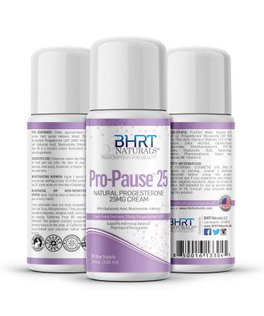 BHRT Naturals Progesterone Cream 2500mg Bioidentical Progesterone USP Natural - 90 Day Supply Pharmacist Formulated Paraben-Free Soy-Free & Non-GMO Menopause Relief  TTC PCOS Supplement (1 Bottle)