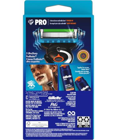 Gillette ProGlide Power Mens Razor Handle 2 Blade Refill 1 Battery - Buy Online on GoSupps.com