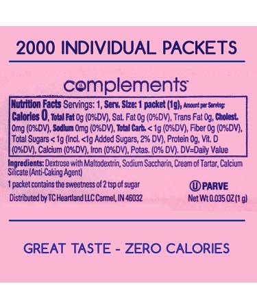 2000 Count Zero Calorie Saccharin Pink Sweetener Packets - Sugar-Free Sweetener - Buy Online on GoSupps.com