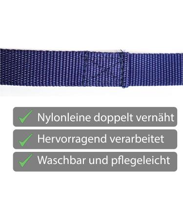 Guide for Horses - 2.10m Safe Leading with Iron Chain & Nylon Handle - Ideal for Stallions Dogs Ponies & Donkeys (Dark Blue) - Buy Online on GoSupps.com