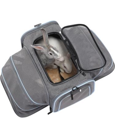 Petsfit Expandable Cat Carrier Airline Approved Portable Travel Washable Carrier - Light Grey (S 16x10x9) - Buy Online on GoSupps.com