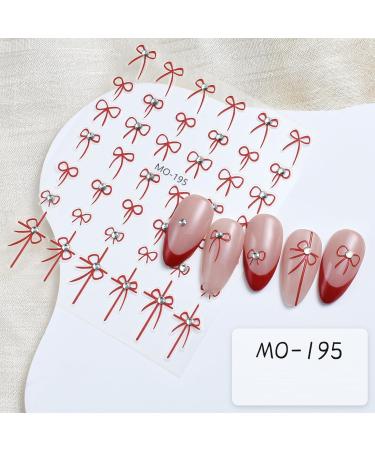 XUYUH Small Lovely Bow Nail Stickers 3D Self-Adhesive Sliders Nail Art Decoration Decals DIY Manicure Accesories - Buy Online on GoSupps.com
