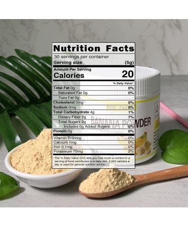 Banana Fruit Powder 150g (5.3 oz) 100% Raw Vegan Non-GMO - 5.3 Ounce | No Fillers, Pack of 1 - Buy Online on GoSupps.com