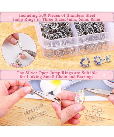 Hypoallergenic Stainless Steel Earring Making Kit - 1650pcs Posts, Backs, Studs, Jump Rings for DIY Jewelry - Buy Online on GoSupps.com