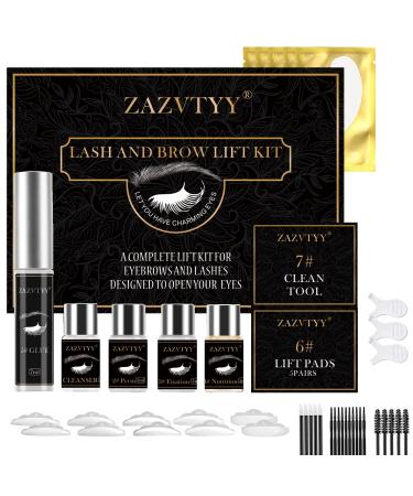 Brow Lamination Kit  2 in 1 Lash Lift and Eyebrow lamination Kit  Professional Eyebrow & Eyelash Perm Kit  Fuller & Thicker Brows Long-lasting for 6-8 Weeks Instant Lifting and Curling  Suitable for Salon & Home Use