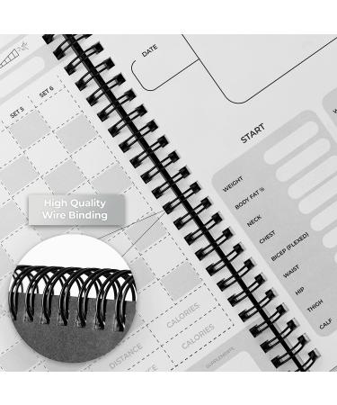 GYMENTORS Fitness Journal A5  120GSM Paper Workout Journal with Hardcover & Quality Spiral Binding- 120 Days Workout Log for Tracking Progress & Nutrients Preferences- Including Measuring Tape & Pen - Buy Online on GoSupps.com