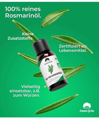 Buy EMMA Gr n Bio Rosemary Oil - 100% Natural Organic Rosemary from Greece | High Dose Essential Oil for Culinary & Aromatherapy Use - Buy Online on GoSupps.com
