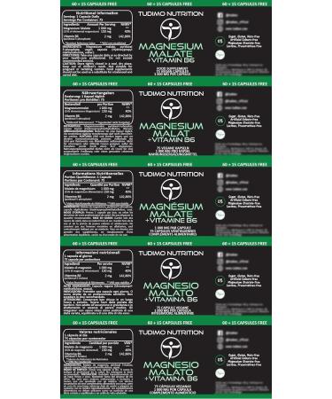 Vegan Magnesium Malate with Vitamin B6 150mg Elemental Magnesium + Vit B6 75 Quick Disintegrating Capsules (2+ Months) Each with 150mg Magnesium Malate Mineral Powder - Buy Online on GoSupps.com