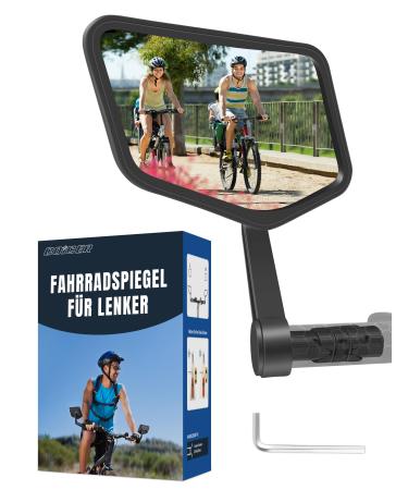 Coic bike mirror Extra large mirror surface | impact -resistant real glass |For handlebars ebike |Return mirror bike mirror for e-bike foldable (left) - Buy Online on GoSupps.com