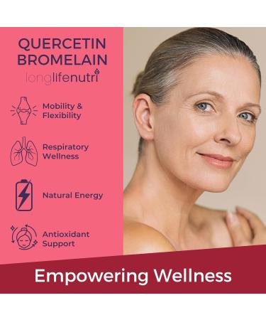 LongLifeNutri Quercetin 1000 mg with Bromelain 200 mg & Berberine HCl 500 mg Bundle 120 + 180 Vegetarian Capsules 2 6 Month Supply Botanical Alkaloid Complex Non-GMO GMP Certified Made in USA - Buy Online on GoSupps.com