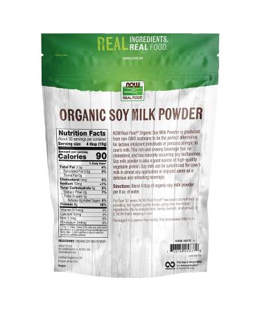 Now Foods Organic Soy Milk Powder 20 oz | Real Food, Non-GMO, Vegan - Buy Online on GoSupps.com