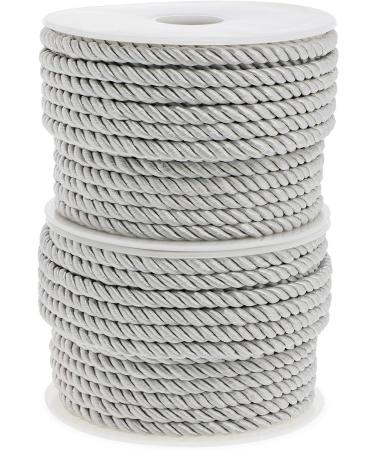 Silver Twisted Cord Trim Rope - 36 Yards (2 Pack) | Premium Quality - Buy Online on GoSupps.com