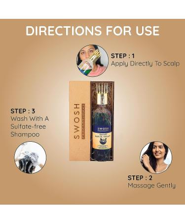 SWOSH 100% Ayurvedic Bhringraj and Amla Hair Oil - 100ml | Paraben, Sulphate, Silicone, and Synthetic Colour-Free - Buy Online on GoSupps.com