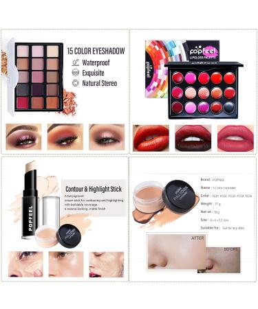 Professional 8PC Makeup Set - Complete Cosmetics Kit for Women | Mknzome Eyeshadow & Lip Gloss | Perfect Christmas Gift - Buy Online on GoSupps.com