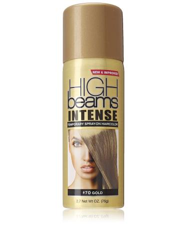 High Ridge Beams Intense SprayOn Hair Color Oz Add Temporary Color Highlight to Your Hair Instantly Great for Streaking Tipping or Frosting Washes out Easily  Gold  2.7 Ounce Gold 2.7 Ounce (Pack of 1)