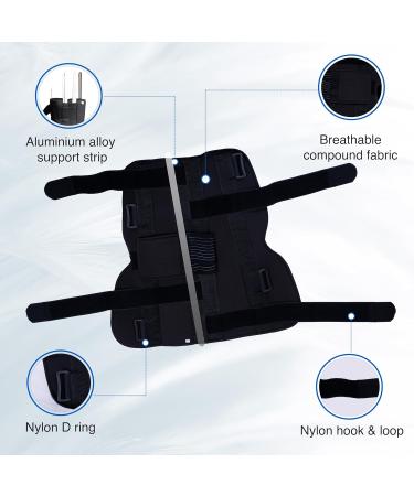 Wonder Care Knee Immobilizer Brace - XL Knee Support for Dislocation & Ligament Tear - Wraparound Stabilizer Splint for Men & Women (19 Black - Buy Online on GoSupps.com