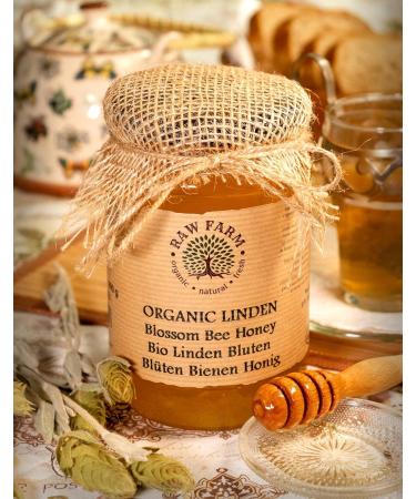 Organic Raw Linden Blossom Bee Honey - 900g | Premium Quality from Raw Farm - Buy Online on GoSupps.com