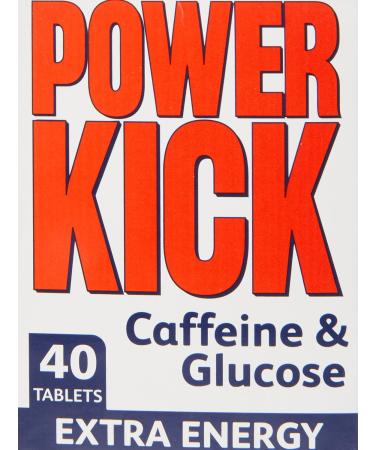 Power Kick Extra Energy Caffeine & Glucose Tablets x 40 - Boost Performance and Focus - Buy Online on GoSupps.com