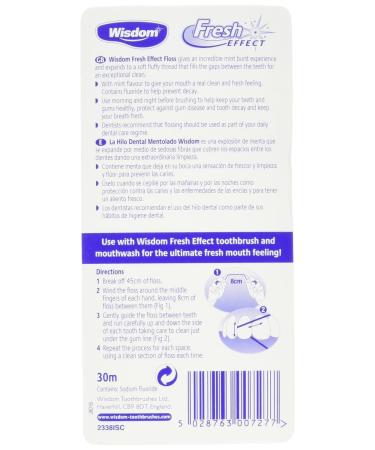 Wisdom Fresh Effect Floss 30 m - Pack of 6 - Buy Online on GoSupps.com