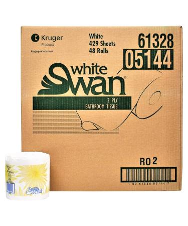 White Swan 05144 2-Ply Toilet Paper 429 Sheets White (Case of 48 Rolls)