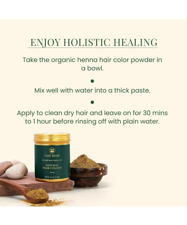Ayurvedic Natural Hair Colour - Henna Leaf Powder for Reddish Brown Hair | Softening & Dyeing | 100g - Ideal for All Hair Types - Buy Online on GoSupps.com