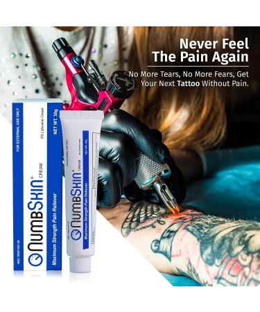 Numbskin 5% Lidocaine Numbing Cream - Maximum Strength Pain Relief for Tattoos - 5 Pack, 30g Each - Buy Online on GoSupps.com