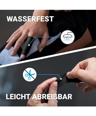 TrueTape Finger Pavement | 8x Rolls Self-Adhering Plasters for Fingers (2.5cm x 4.5m) | Black Dirt-Repellent Narrow Adhesive Tape - Buy Online on GoSupps.com