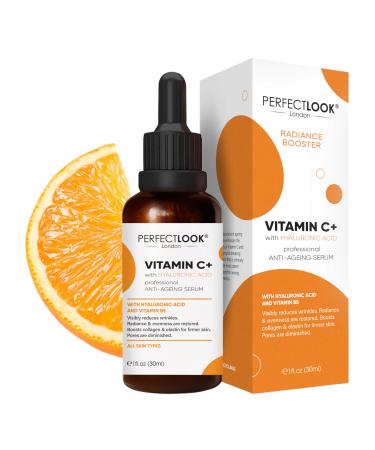 Vitamin C Serum for Face with Hyaluronic Acid & Vitamin E Moisturiser Brightening Serum Dark Spot Remover Anti Aging Skincare for All Skin Types Women & Men 30ml
