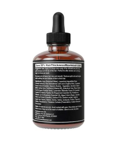 Vegan Hair Growth Serum + Lash Serum with Peppermint Oil 1oz - For Thickening, Moisturizing, and Scalp Treatment - For Women & Men with Dry, Frizzy, Weak Hair - Promotes Hair Growth and Eyelash Health - Pack of 1 - Buy Online on GoSupps.com