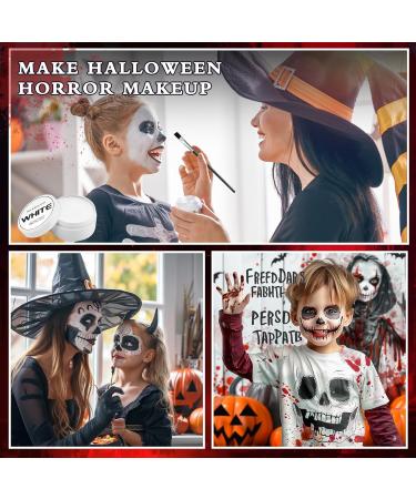 Halloween Clown Makeup Kit - Pro Oil-Based Joker Face Body Paint for Kids & Adults | Red White Black Blue SFX Makeup Set for Cosplay & Halloween - Buy Online on GoSupps.com