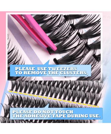 Self Adhesive Eyelashes Kit | 180 Reusable Cluster Lashes - No Glue Mixed Lengths 8-18mm | 30D 40D 50D | Includes Tweezers | International Shipping Available - Buy Online on GoSupps.com