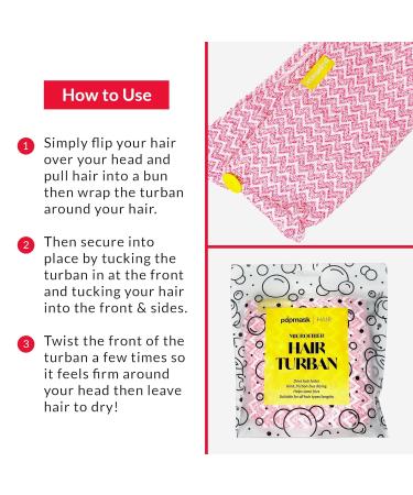 Fast Drying Pink Microfiber Hair Turban for All Hair Types Reduces Frizz Prevents Damage Super Absorbent - Buy Online on GoSupps.com