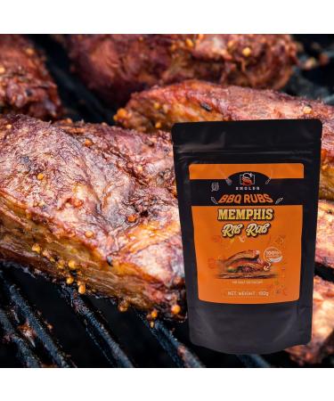 Smoldr BBQ Jamaican Jerk & Memphis Rib Rub - 2 x 150g Resealable Pouch, American Smokey Barbecue Seasoning - Buy Online on GoSupps.com