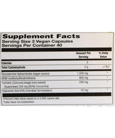 VegLife Glucosamine Supreme Vegan Veg Capsules - 120ct Plastic Bottle - Buy Online on GoSupps.com