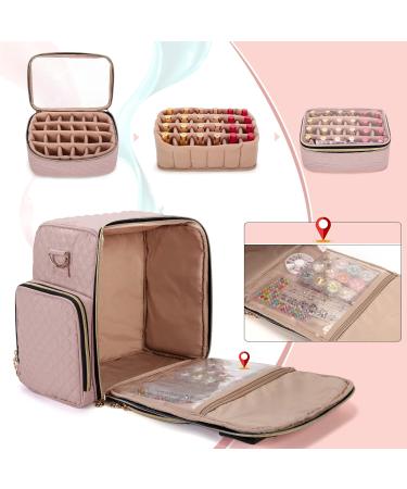 LUXJA Nail Polish Organizer - Holds 72 Bottles, Pale Rose (Patent Pending) - Buy Online on GoSupps.com