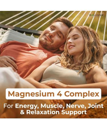 Magnesium 4 Complex + Curcumin Turmeric | Bisglycinate Malate Aspartate & Taurate | Energy Muscle & Nerve Support | Joint & Relaxation Support | Magnesium Complex Supplement | 60 Capsules - Buy Online on GoSupps.com