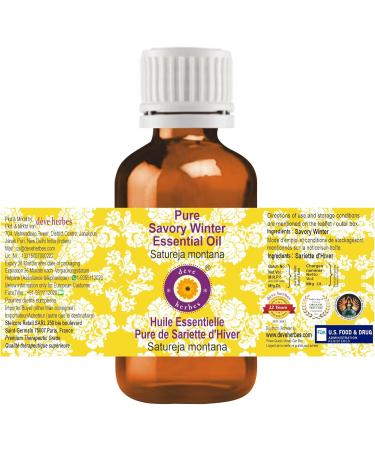 Deve Herbes Pure Savory Winter Essential Oil (Satureja Montana) Steam Distilled (Pack of Three) 100ml X 3 (10 oz) - Buy Online on GoSupps.com