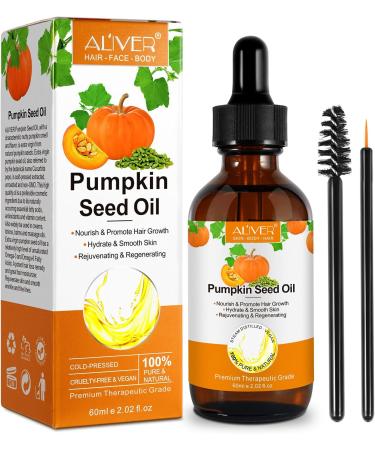 Organic Pumpkin Seed Oil for Hair Growth - 60ml | Eyebrow, Eyelash & Skin Care - Buy Online on GoSupps.com