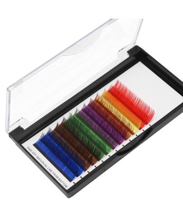 Premium Rainbow Colored Individual Eyelash Extensions | Bodemrincer 8-20mm | 12 Lines 7 Colors - Buy Online for Global Shipping - Buy Online on GoSupps.com
