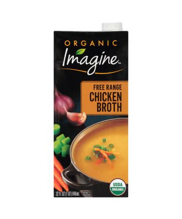 Imagine Organic Free Range Chicken Broth, 32 fl oz (Pack of 6)