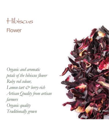 Hibiscus Tea - Organic Herbal Tea with Sweet & Tart Flavor | 200g Pack of Hibiscus Flowers for Premium Tea Experience - Buy Online on GoSupps.com