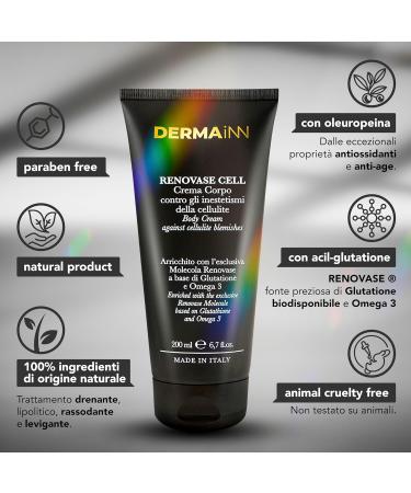  Innbiotec Pharma Renovase Cell - Cellulite Leg and Glutei Cream Firming Body Cream with Glutathione and Omega3 Strong Anti-Cellulite Cream Cellulite Legs and Glutei Liporiductor and Firming Cream - Buy Online on GoSupps.com