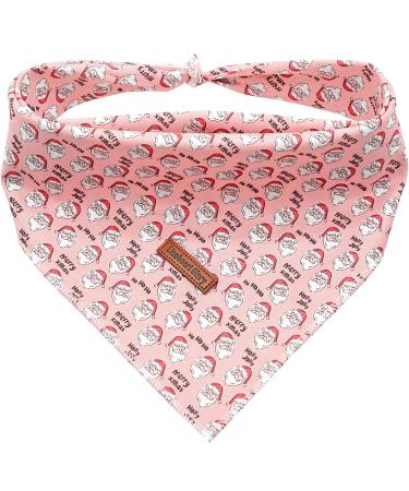 Lionheart Glory Dog Half 1 Packer Washable Soft Cotton Christmas Libbar Schal adjustable Kerchief square dog Neck towel for large dogs pink neckerchiefs Large (1 Pack) B: Santa Claus