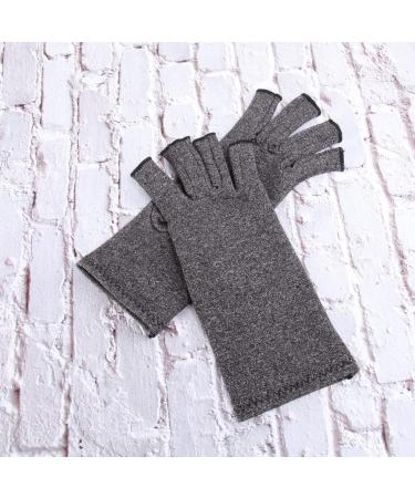 Mobestech Fingerless Pressure Gloves - 2 Pairs Safety & Physiotherapy Hand Brace Gloves for Men & Women | Protective Half-Finger Support - Buy Online on GoSupps.com
