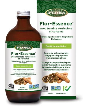 Flora Health Flor Essence with Turkey Tail & Turmeric Liquid Tea Blend Natural Full Body Cleanse Detox & Immunity - Organic Ingredients - Pure Vegan Formula - Burdock Root Sheep Sorrel - 500mL 500 ml (Pack of 1) - Buy Online on GoSupps.com