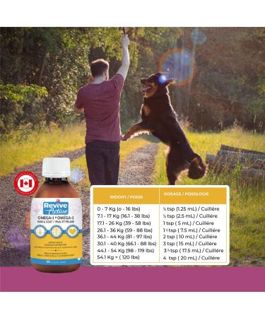 Revive Active - Omega 3 Liquids for Dogs and Cats 473ml Skin and Coat Supplement - Promotes Cognative Health Maintain Well Being -Supports Renal and Cardiovascular Funtions. - Buy Online on GoSupps.com