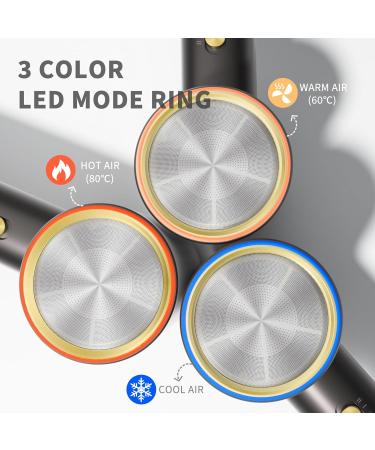 Premium Hair Dryer with Diffuser - 110 000 RPM Ionic Blow Dryer | Fast Drying Low Noise 1400W Thermo-Control with Magnetic Nozzle | Ideal for Home & Travel - Buy Online on GoSupps.com